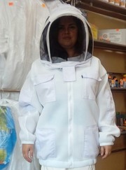 Куртка пчеловода коттон 2-х слойная сетка с маской Евро 